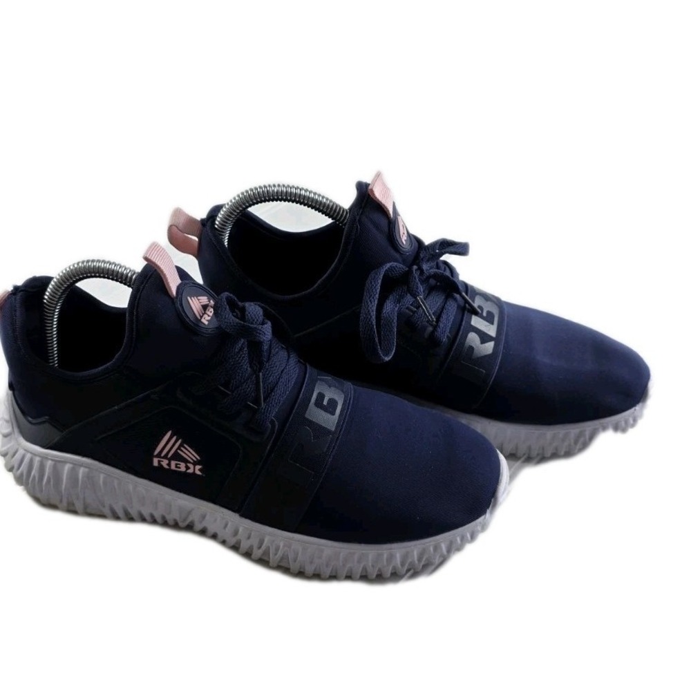 WOMENS RBX NAVY BLUE PINK RUNNING TRAINING SLIP-ON SNEAKER SHOES SIZE 9